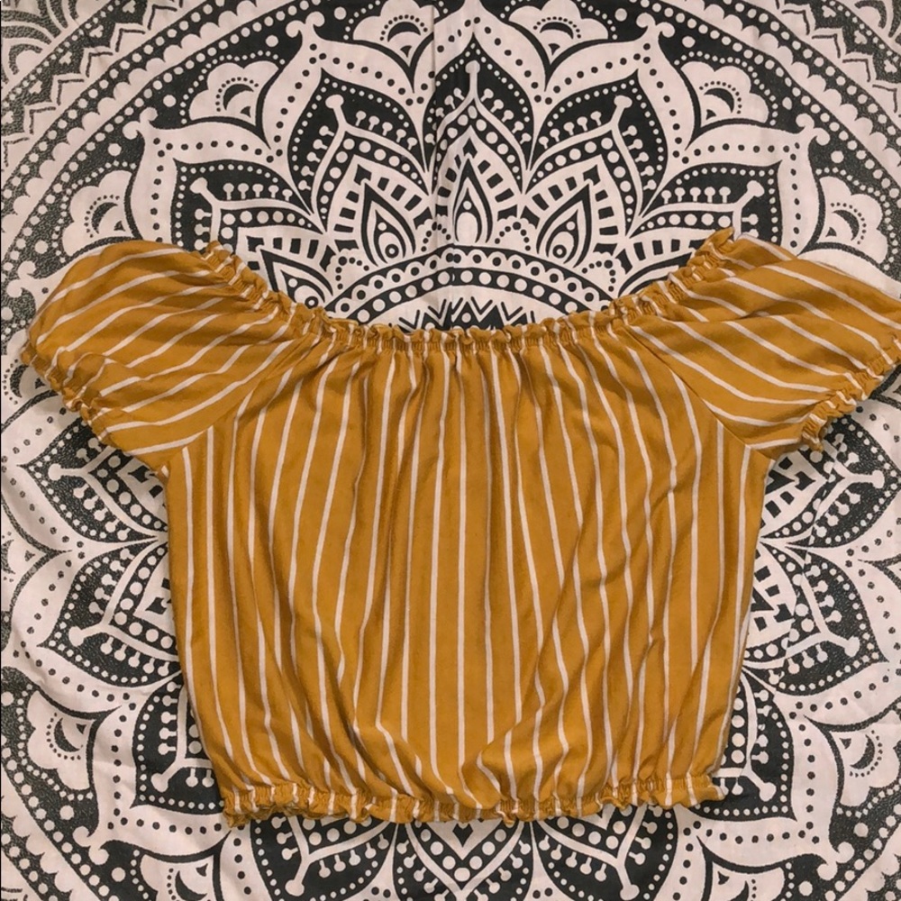 Cropped off the shoulder top